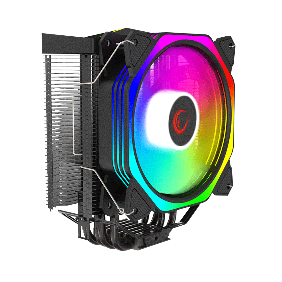 CPU hladnjak RAMPAGE OCTAGON C50 Black 57CFM 1800RPM 12cm ARGB AM5/LGA1700 Compatible Air Cooled CPU Fan