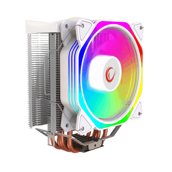CPU hladnjak RAMPAGE OCTAGON C50 White 57CFM 1800RPM 12cm ARGB AM5/LGA1700 Compatible Air Cooled CPU Fan