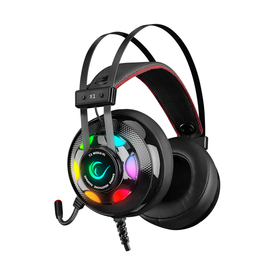 Slušalice sa mikrofonom gaming RAMPAGE Miracle-X1 RGB 7.1 Surround Sound System Gaming Headset with Microphone
