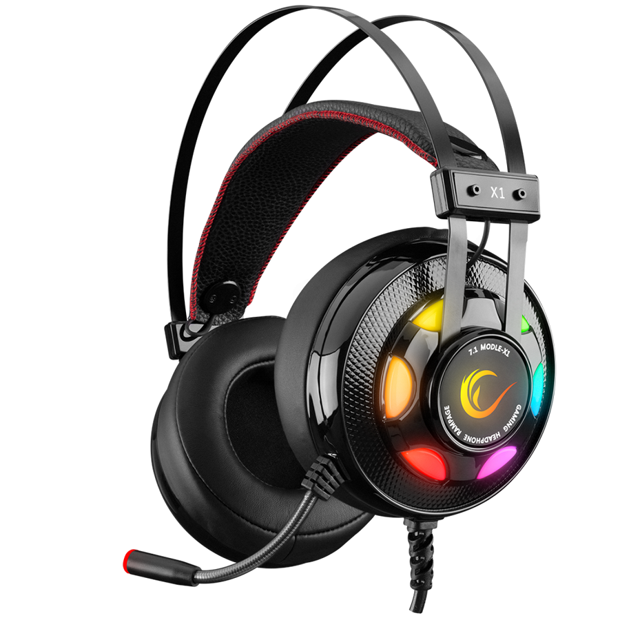 Slušalice sa mikrofonom gaming RAMPAGE Miracle-X1 RGB 7.1 Surround Sound System Gaming Headset with Microphone - Image 2