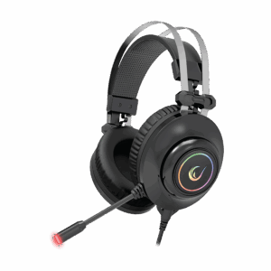 Slušalice sa mikrofonom gaming  RAMPAGE RM-K1 PULSAR black, USB 7.1 surround, vibracija, RGB