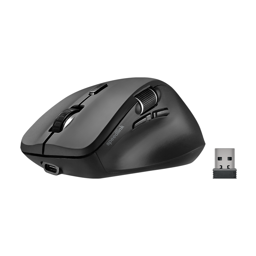 Miš SPEEDLINK LIBERA Rechargeable, wireless + bluetooth, Silent, rubber-black, SL-630021-RRBK