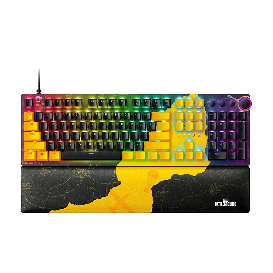 Tastatura Razer Huntsman V2 - Optical Gaming Keyboard - PUBG: Battlegrounds Edition (Linear Optical Switch) - World Packaging, RZ03-03932300-R3M1