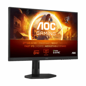MONITOR AOC Gaming Q27G4XF 27" Fast IPS 2560x1440 Antiglare 180Hz, HDR 10, 0.5ms, 1000:1, HDMI, DP, Full Ergo, Adaptive Sync 3y