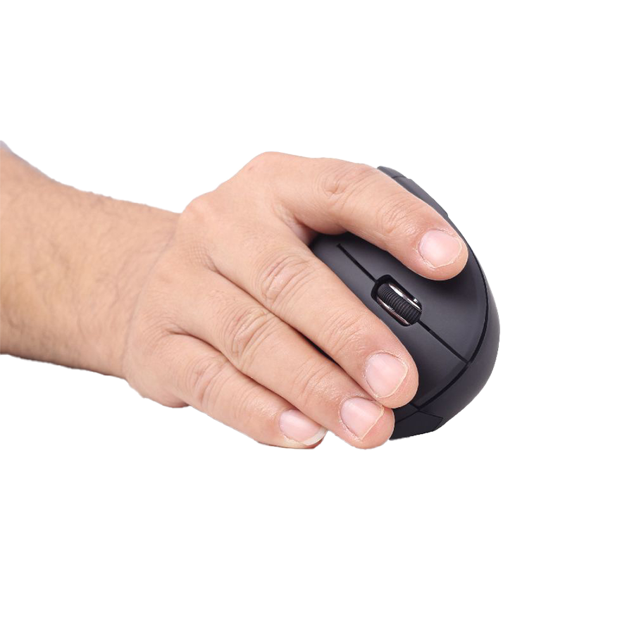Miš GEMBIRD MUSW-ERGO-01, 6-button wireless optical mouse, black, 800-1200-1600 DPI, MUSW-ERGO-01 - Image 2