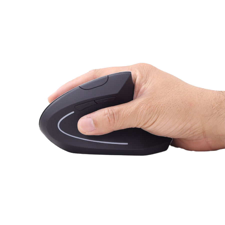 Miš GEMBIRD MUSW-ERGO-01, 6-button wireless optical mouse, black, 800-1200-1600 DPI, MUSW-ERGO-01 - Image 4