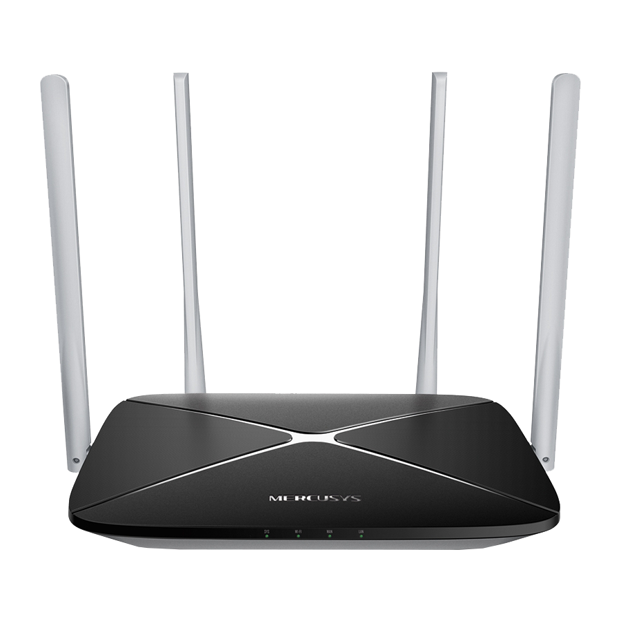 MERCUSYS AC12 AC1200 Dual Band Wireless Router 802.11ac, 4xLAN, 1WAN, 4x5dBi omni directional