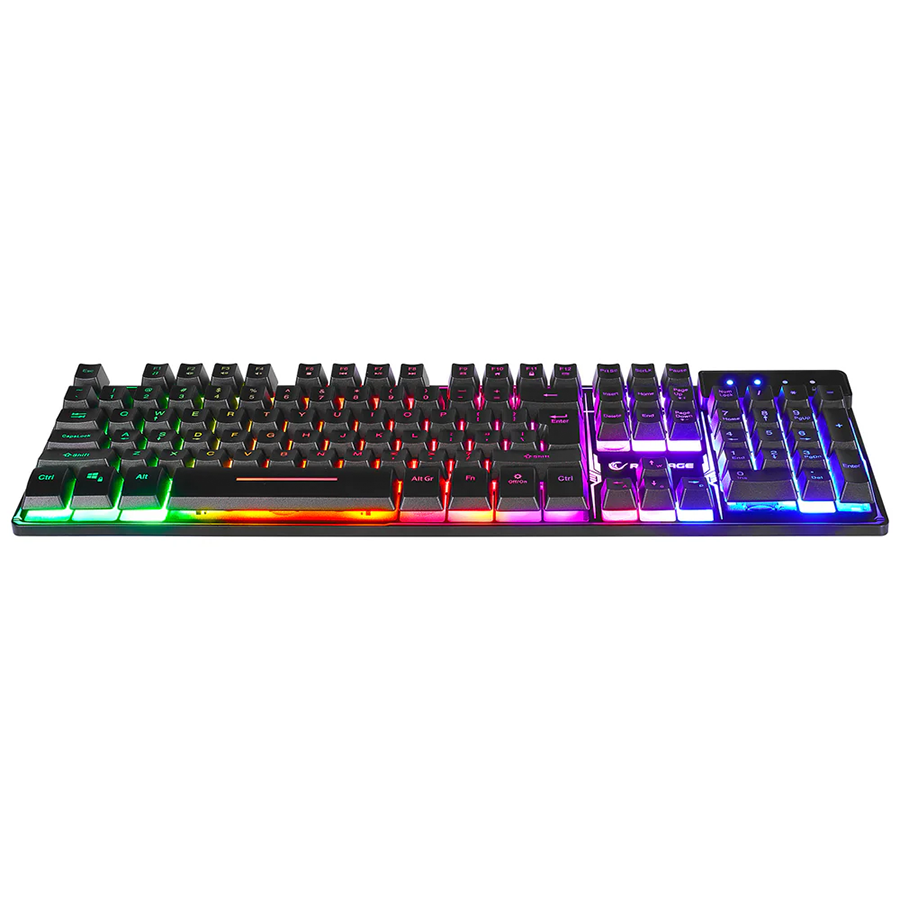 Tastatura gaming RAMPAGE Titan K9 Black USB Rainbow Color Backlit US/EGNLISH Layout FULL SIZE - Image 2