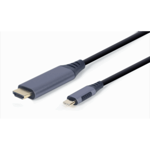 Video adapter kabl Type-C to HDMI, space grey, 1.8 m, 4K 60 Hz, GEMBIRD CC-USB3C-HDMI-01-6