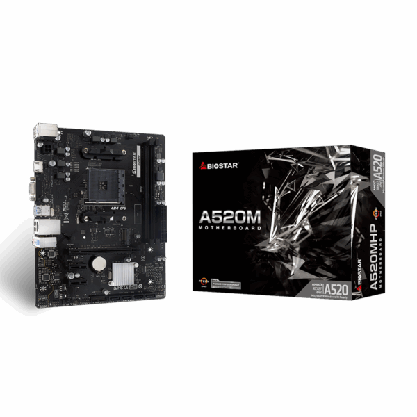 MB BIOSTAR A520MHP, mATX, Soc AM4, DDR4, M.2, GbE LAN, HDMI, VGA