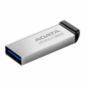 USB Memory stick Adata UFD 128GB, USB 3.2, Up to 100MB/s3 UR350-128G-RSR/BK Metal sa crnim rubom