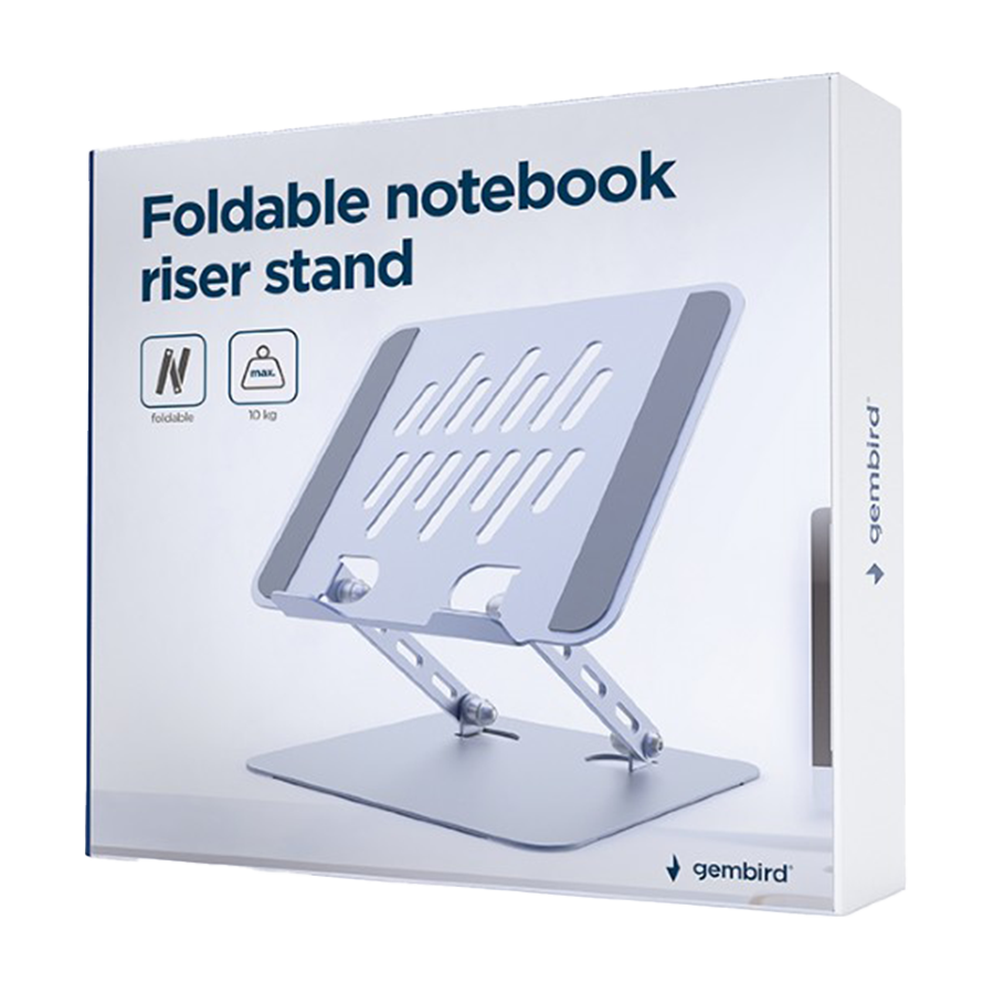 Postolje za notebook riser stand preklopivi, silver GEMBIRD, NBS-D1-04 - Image 4