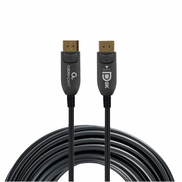 DisplayPort kabal 30m GEMBIRD, muški DisplayPort na muški DisplayPort Active Optical (AOC) 8K AOC Premium Series, CC-DP8K-AOC-30M