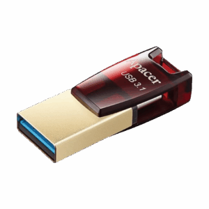 USB memory stick APACER FD 64GB Type-C/TypeA 3.2 OTG AH180 Red AP64GAH180R-1