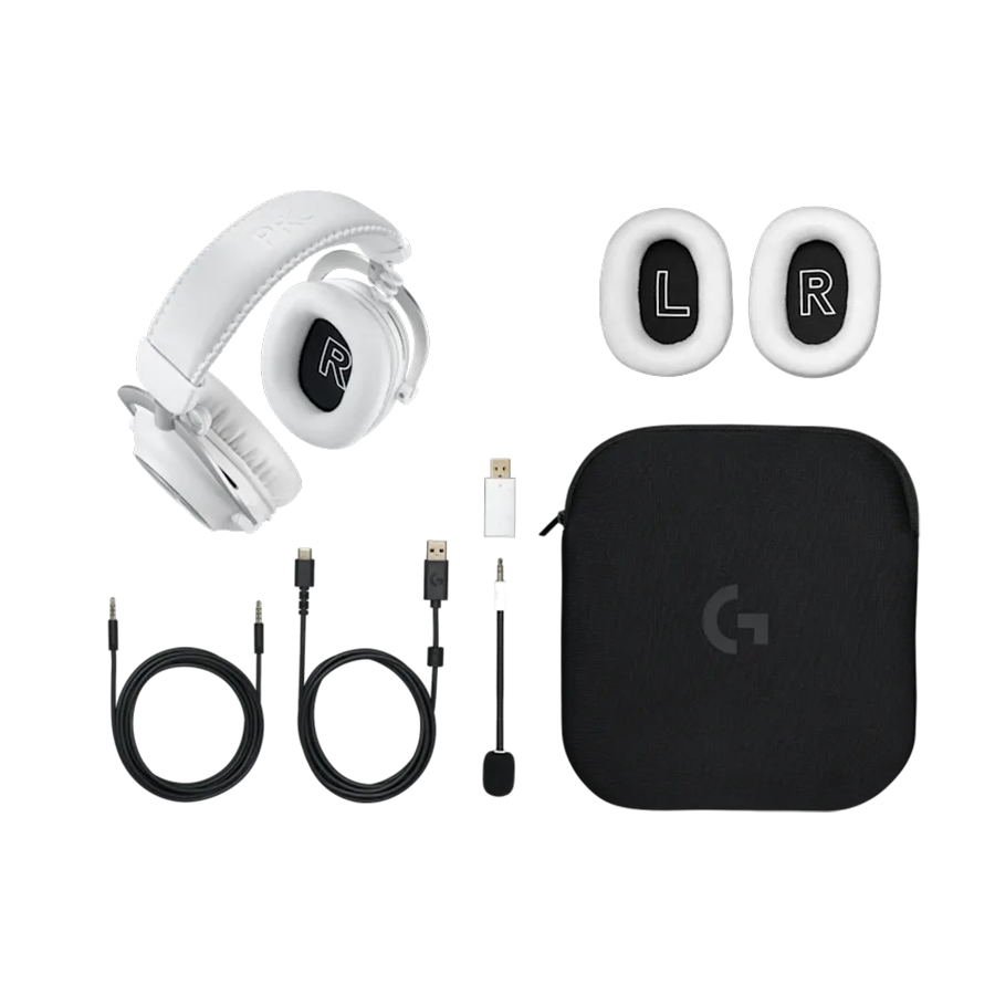 Slušalice sa mikrofonom, Logitech PRO X 2 LIGHTSPEED white, Wireless, Bluetooth, 3,5mm, 981-001269 - Image 6