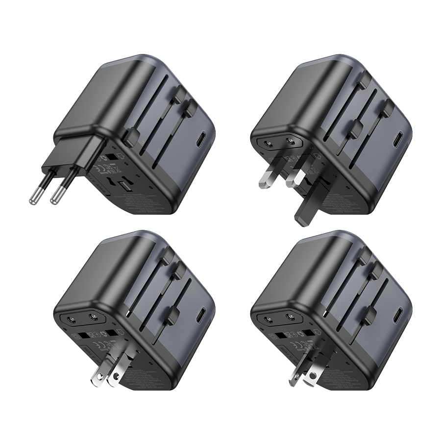 Univerzalni strujni adapter i USB punjač BOROFONE BAC12 Leader 3-port(1C2A), European EU/British UK/US US/Australian AUS - Image 2