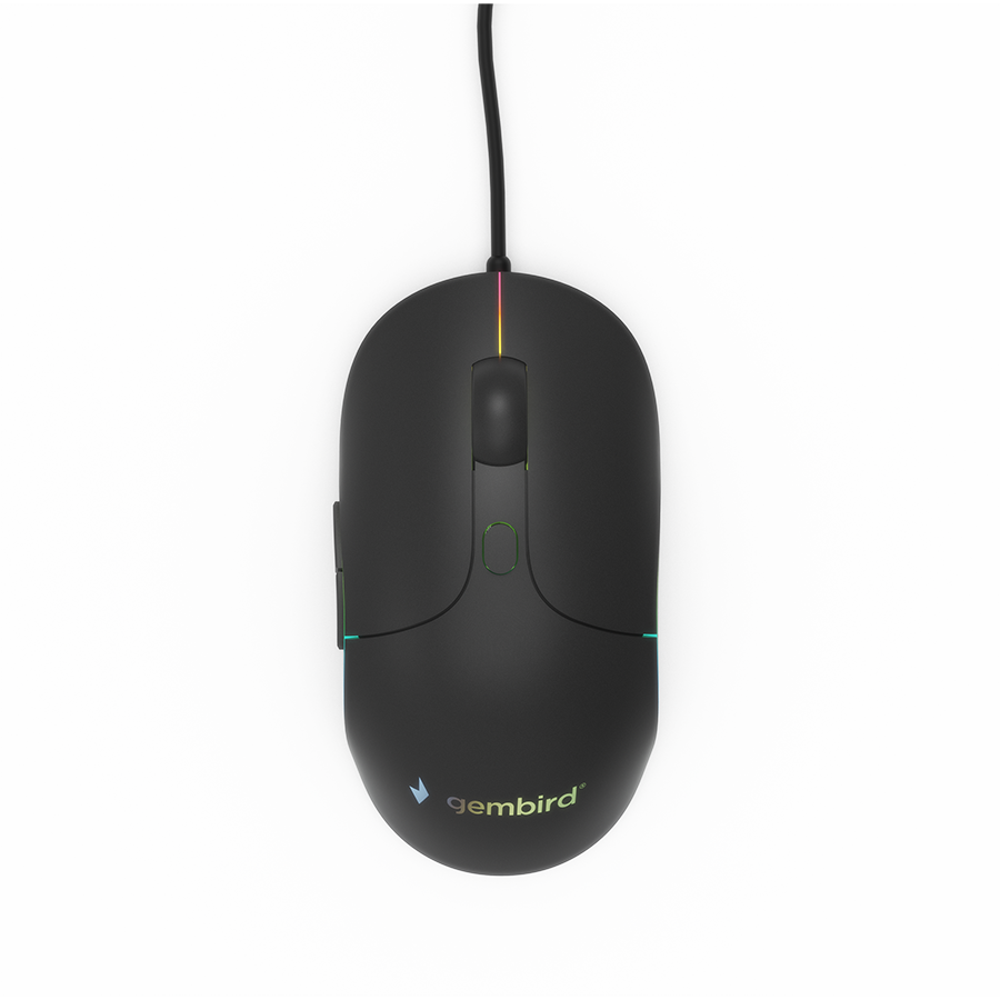Miš GEMBIRD MUS-UL-02, USB, large size illuminated, black, 2400 dpi