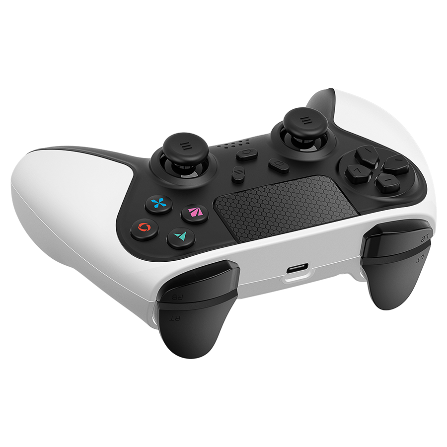 Game Pad gaming RAMPAGE Snopy Tactic White Bluetooth Dual Vibration PS4 Gamepad Joypad, 40929 - Image 5