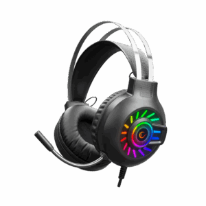 Slušalice sa mikrofonom gaming  RAMPAGE RM-K44 ZENGIBAR Black 7.1 Surround RGB Light Effect Gaming Headset with Flexivle long Microphone, 35129
