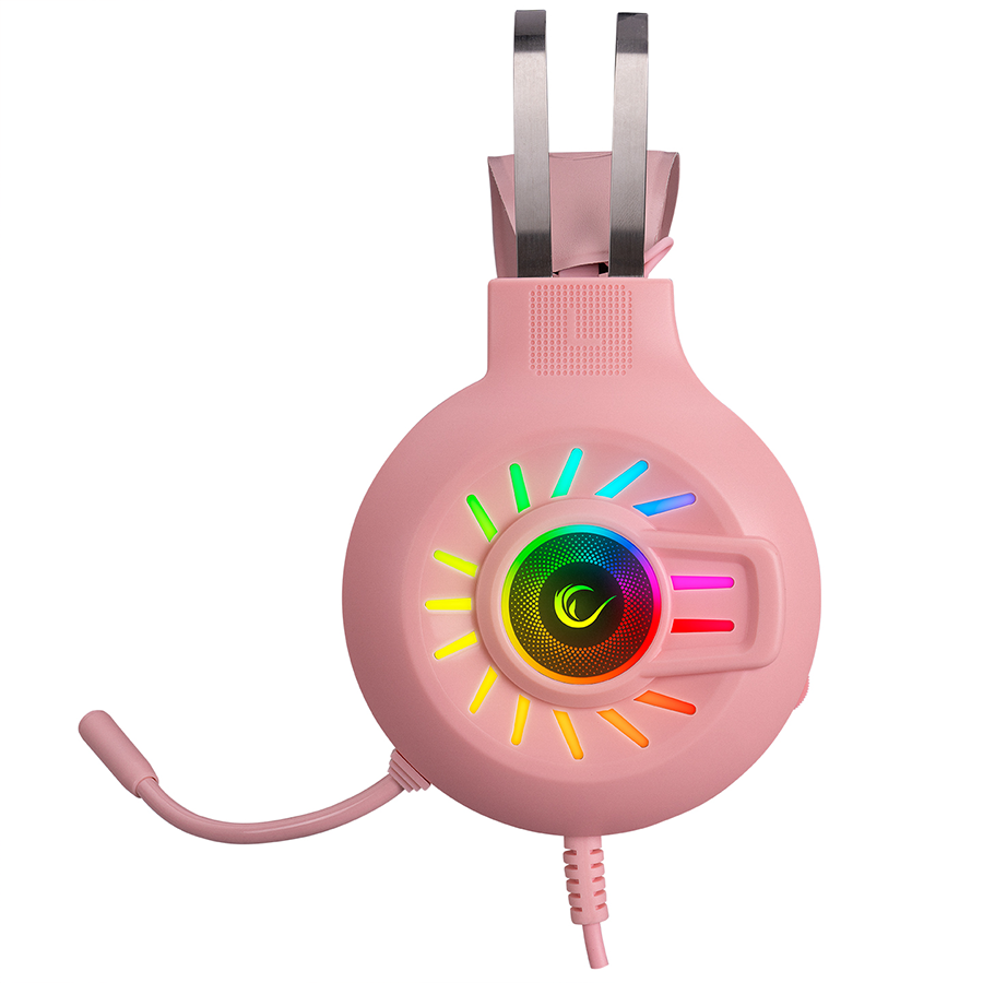 Slušalice sa mikrofonom gaming RAMPAGE RM-K44 ZENGIBAR Pink 7.1 Surround RGB Light Effect, 36019 - Image 3