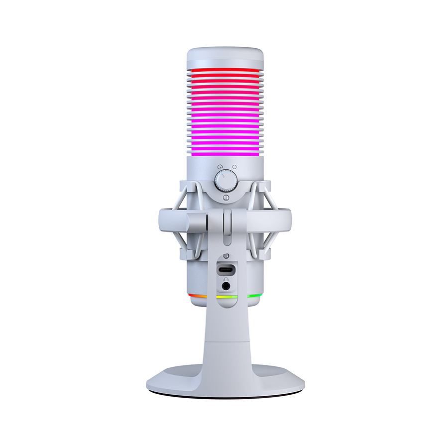 Mikrofon gaming RAMPAGE BEMOL RGB White Microphone with Shock Mount and Pop Filter for Gaming, Streaming, Podcasts, 41148 - Image 6