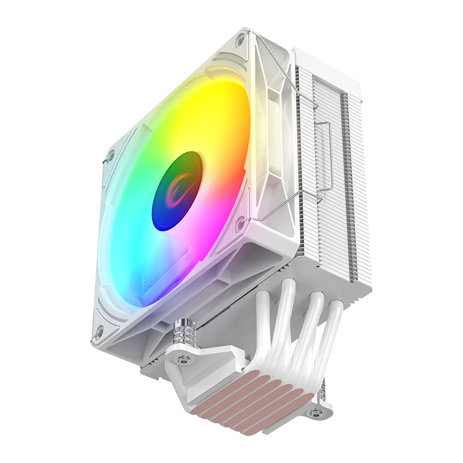 CPU hladnjak RAMPAGE OCTAGON C70 White 63CFM 12cm ARGB Temperature Display AM5/LGA1700 Compatible Air Cooled CPU Fan 41403 - Image 2