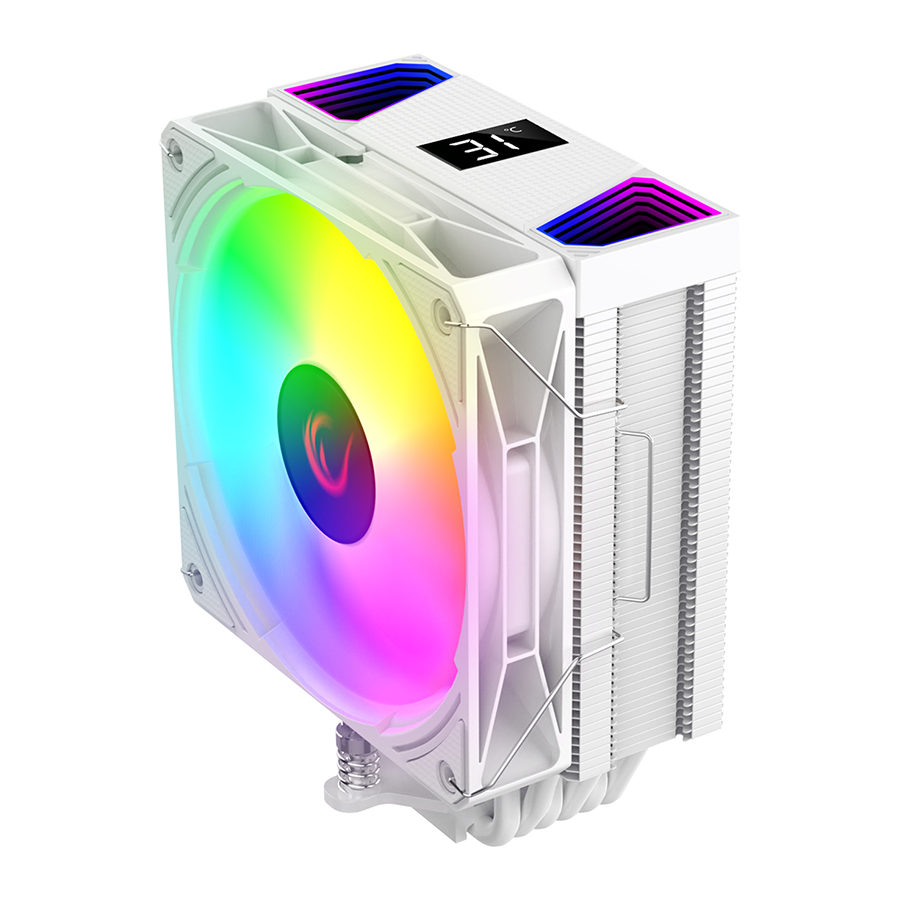 CPU hladnjak RAMPAGE OCTAGON C70 White 63CFM 12cm ARGB Temperature Display AM5/LGA1700 Compatible Air Cooled CPU Fan 41403 - Image 3