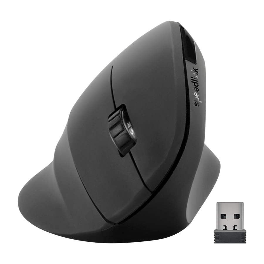 Miš SPEEDLINK PIAVO Ergonomic Vertical Mouse - Wireless, rubber-black, SL-630019-RRBK
