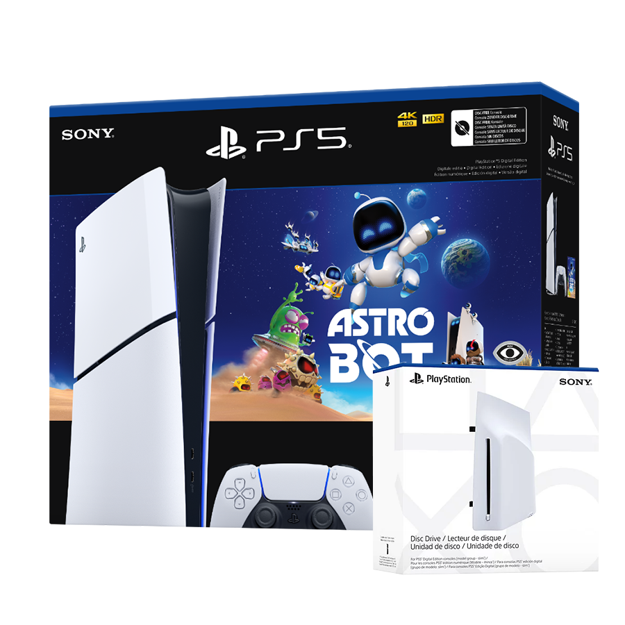 PlayStation 5 Slim Digital Edition D chassis + Playstation Disc drive+ Astro Bot VCH 1000044336V2