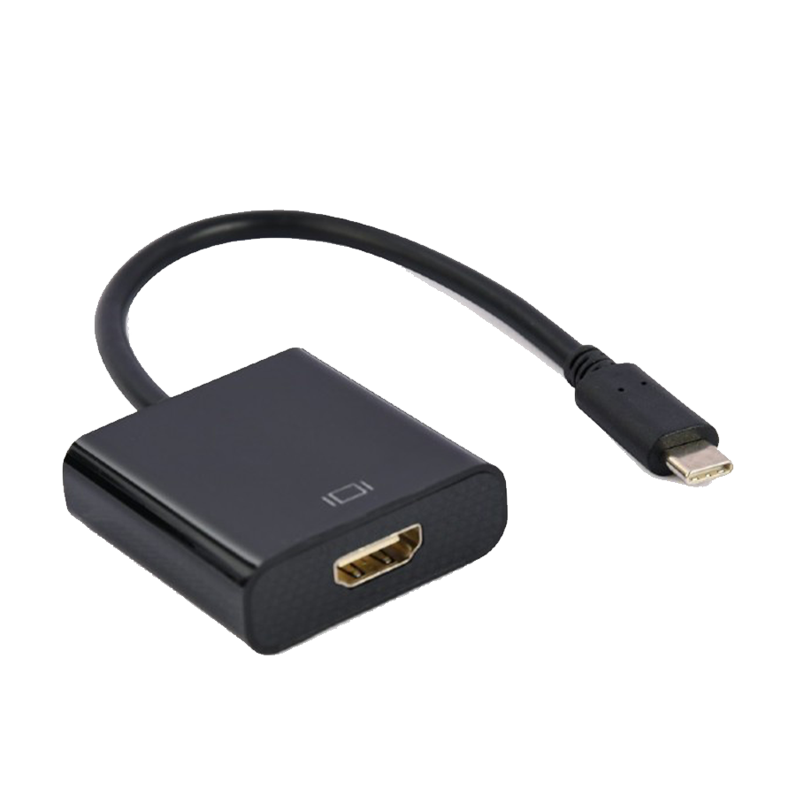 USB adapter Type-C to HDMI adapter 4K@30Hz, 15 cm, black, GEMBIRD, A-CM-HDMIF-03