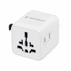 Univerzalni strujni adapter za sve zemlje GEMBIRD, 20 W, white, TPA-INT-01-W