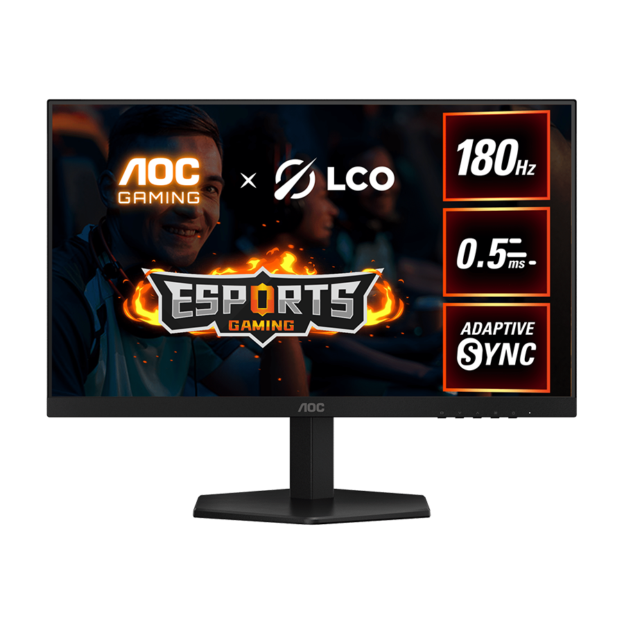 MONITOR AOC LED 24G42E 23.8" Fast IPS Gaming 180Hz 1920x1080 (FHD) Adaptive Sync 0.5ms 300 cd/m2 1000:1 HDMI 2.0, DisplayPort 1.4, Tilt VESA