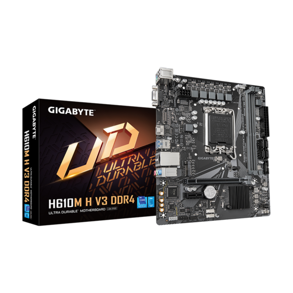 Gigabyte MB H610M H V3 DDR4 LGA1700; 2xDDR4; M.2, 4xSATA 6xUSB; VGA, HDMI; mATX