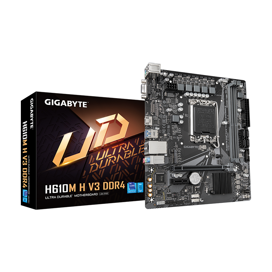 Gigabyte MB H610M H V3 DDR4 LGA1700; 2xDDR4; M.2, 4xSATA 6xUSB; VGA, HDMI; mATX