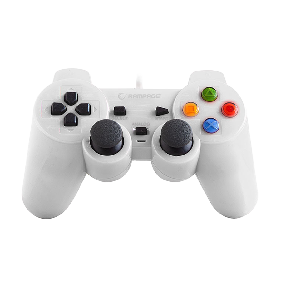 Game Pad gaming RAMPAGE Snopy SG-R602 PS3/PC White USB 1.8m Joypad, 30493