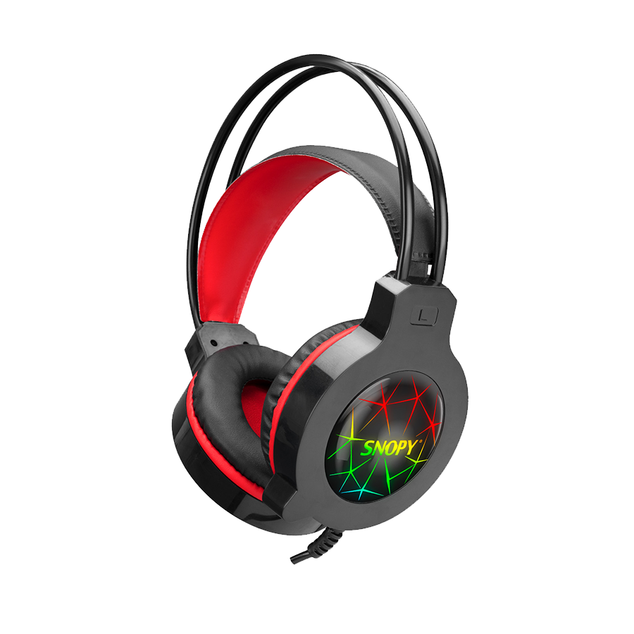 Slušalice sa mikrofonom gaming Snopy SN-GX7 CRAZY Black USB Led Microphone Headset, 31380