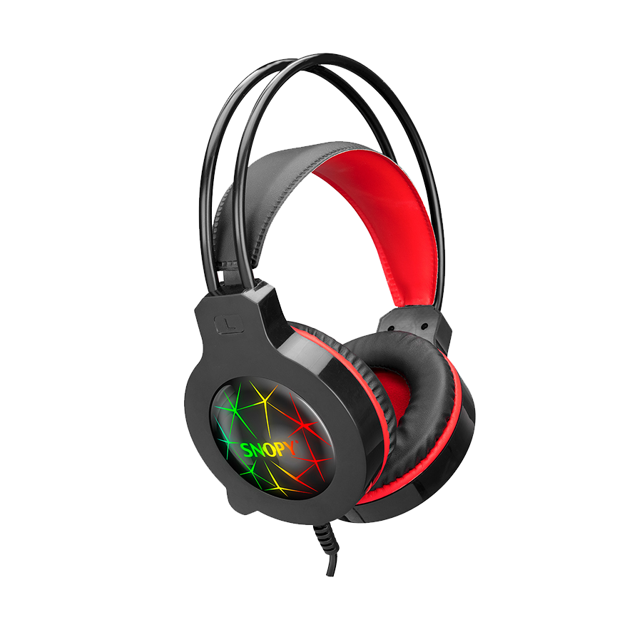 Slušalice sa mikrofonom gaming Snopy SN-GX7 CRAZY Black USB Led Microphone Headset, 31380 - Image 2