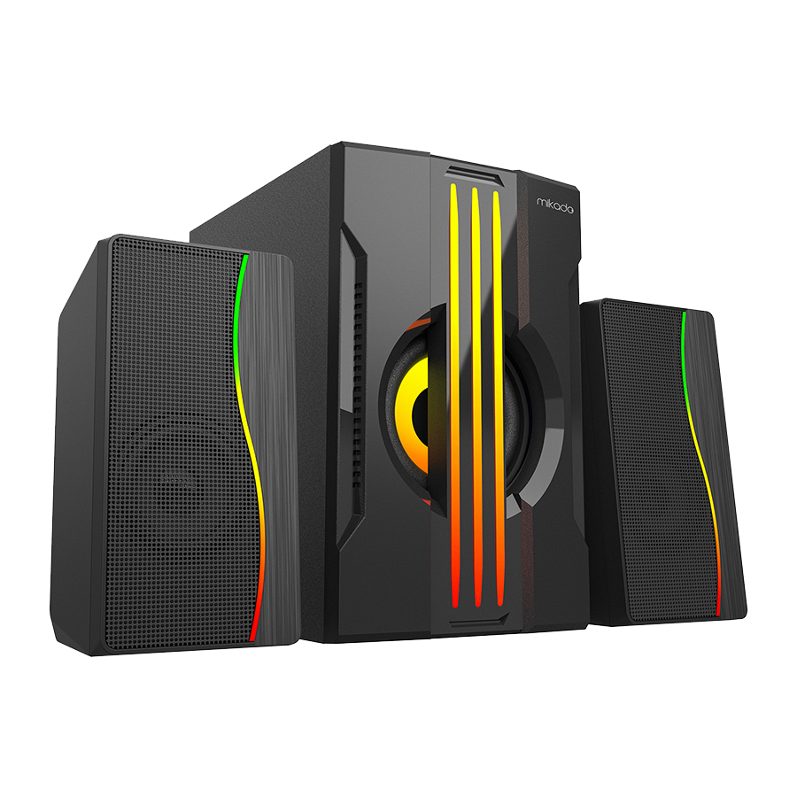 Zvučnici 2.1 gaming Mikado MD-254 2 1 25W (5W*2 15W) USB SD FM FM Bluetooth supported RGB sound system, 40116