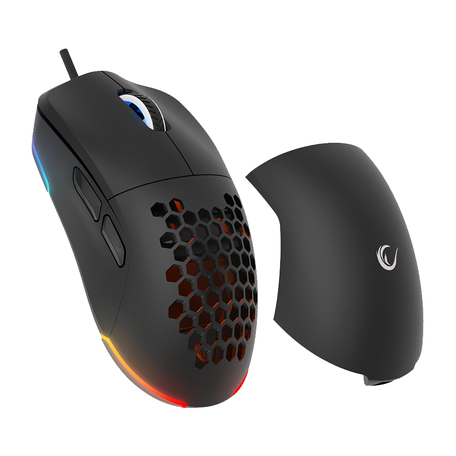 Miš gaming RAMPAGE BLINK Black 7 Macro Keys RGB 12800 DPI, 40072
