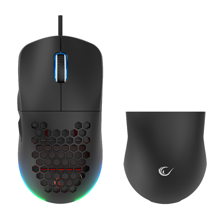 Miš gaming RAMPAGE BLINK Black 7 Macro Keys RGB 12800 DPI, 40072 - Image 3