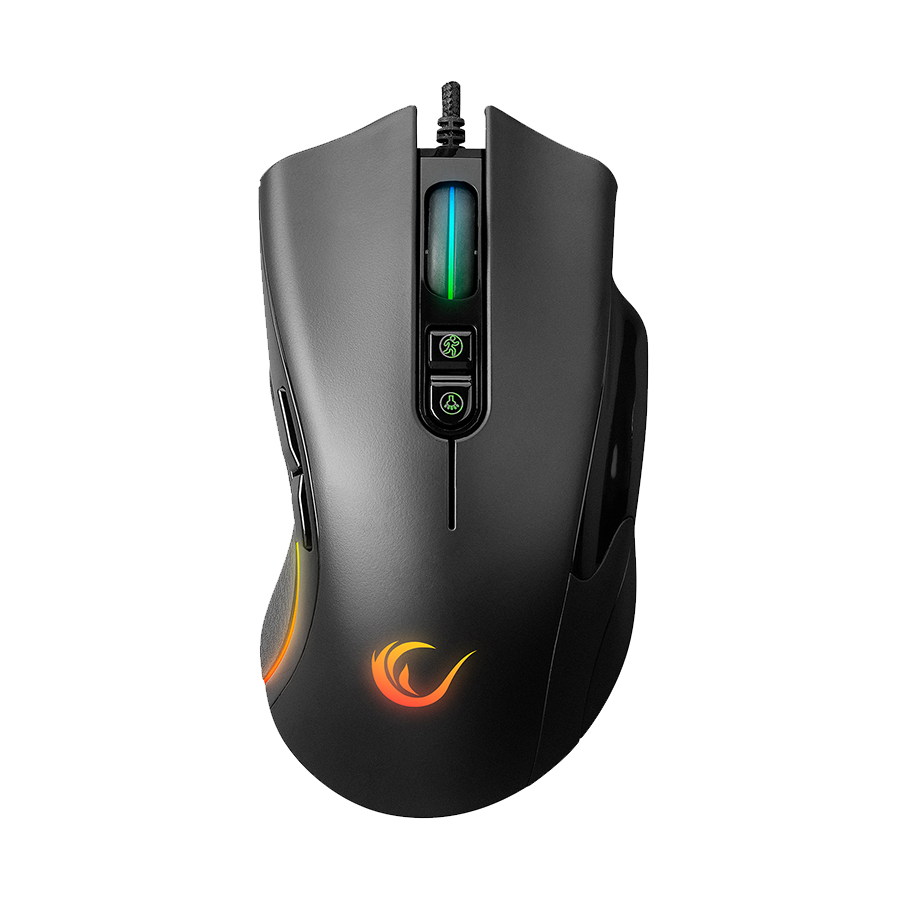 Miš gaming RAMPAGE SMX-R22 PhoenIX V2 Black, 7 key RGB 12800DPI, 31393 - Image 2