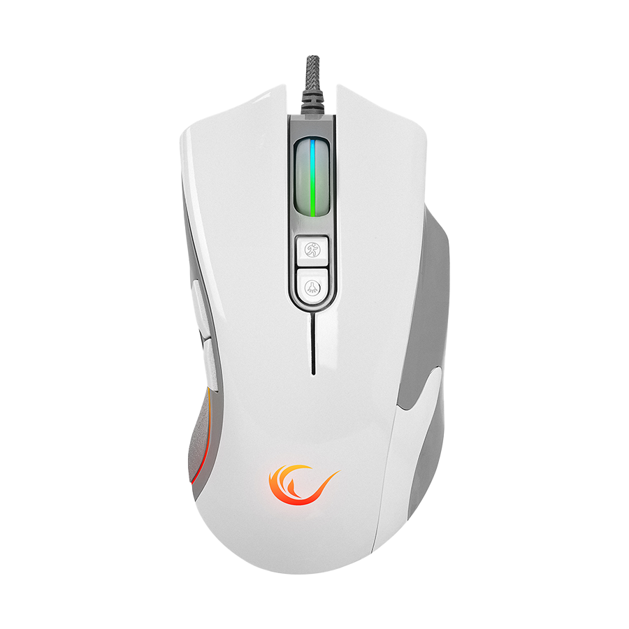 Miš gaming RAMPAGE SMX-R22 PhoenIX V2 White 7 key RGB 12800DPI, 39102 - Image 2
