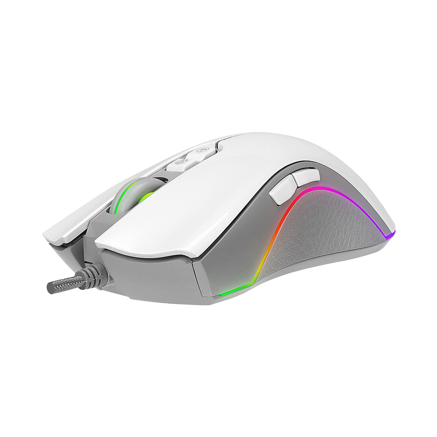 Miš gaming RAMPAGE SMX-R22 PhoenIX V2 White 7 key RGB 12800DPI, 39102 - Image 4