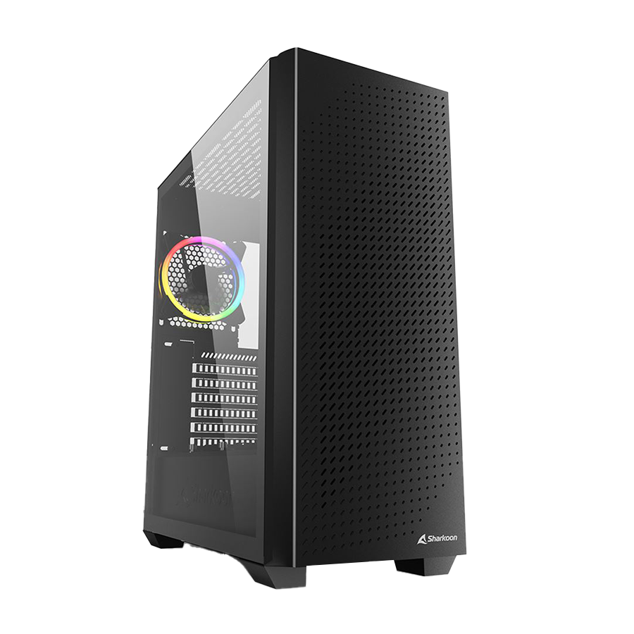 Kućište SHARKOON gaming, VS9 Black RGB ATX, Tempered Glass, ventilator 3x120mm