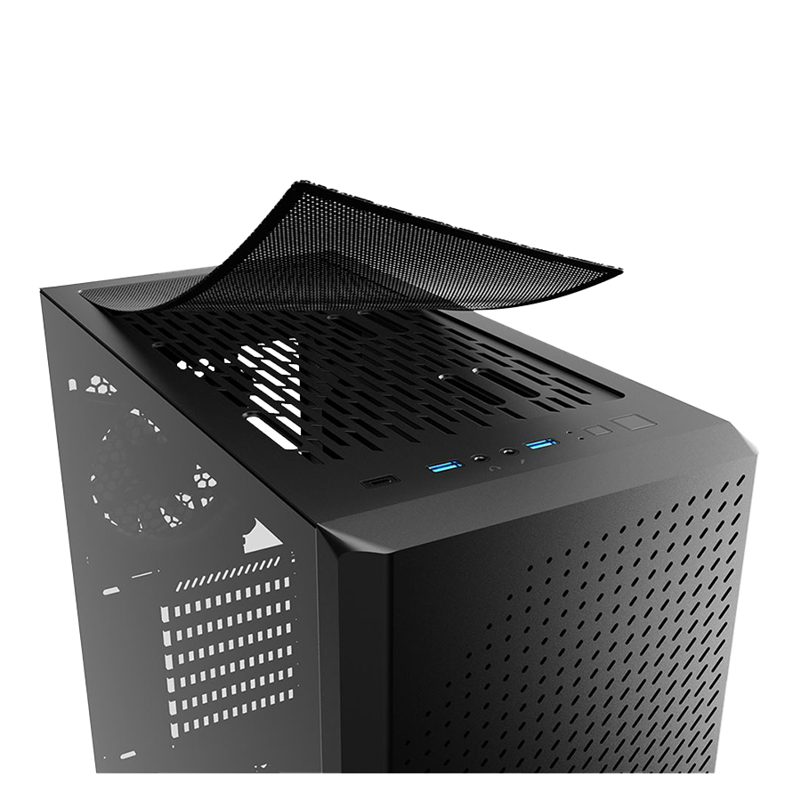 Kućište SHARKOON gaming, VS9 Black RGB ATX, Tempered Glass, ventilator 3x120mm - Image 8