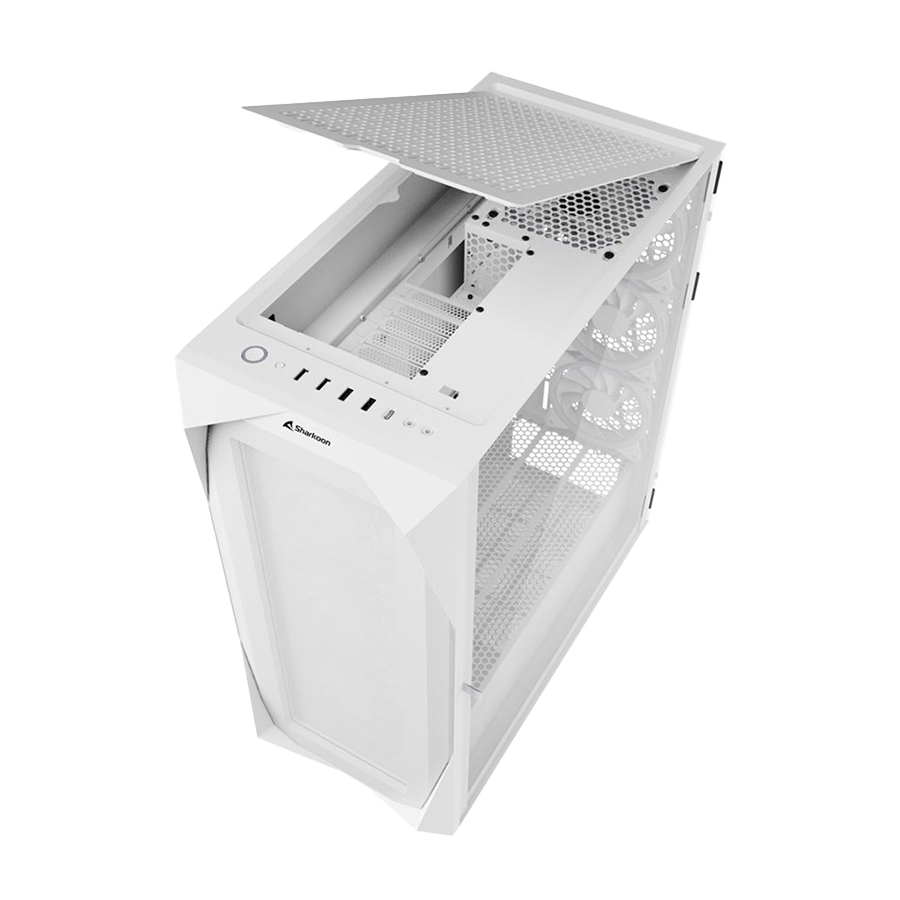 Kućište SHARKOON gaming, REV300 White, RGB, E-ATX, ventilator 3x140mm, 4x120 mm - Image 7