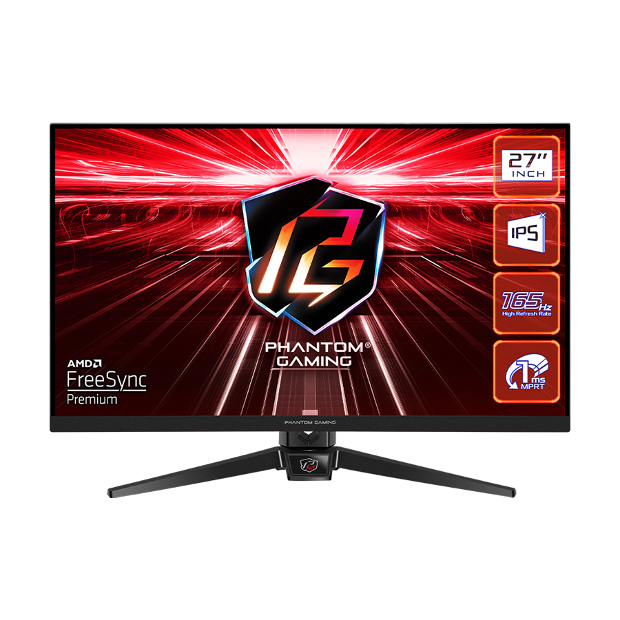 MONITOR ASROCK PG27FF1A 27" FLAT GAMING;FHD;165Hz;1ms; 2xHDMI;2xDP;Speaker,Swivel,Tilt