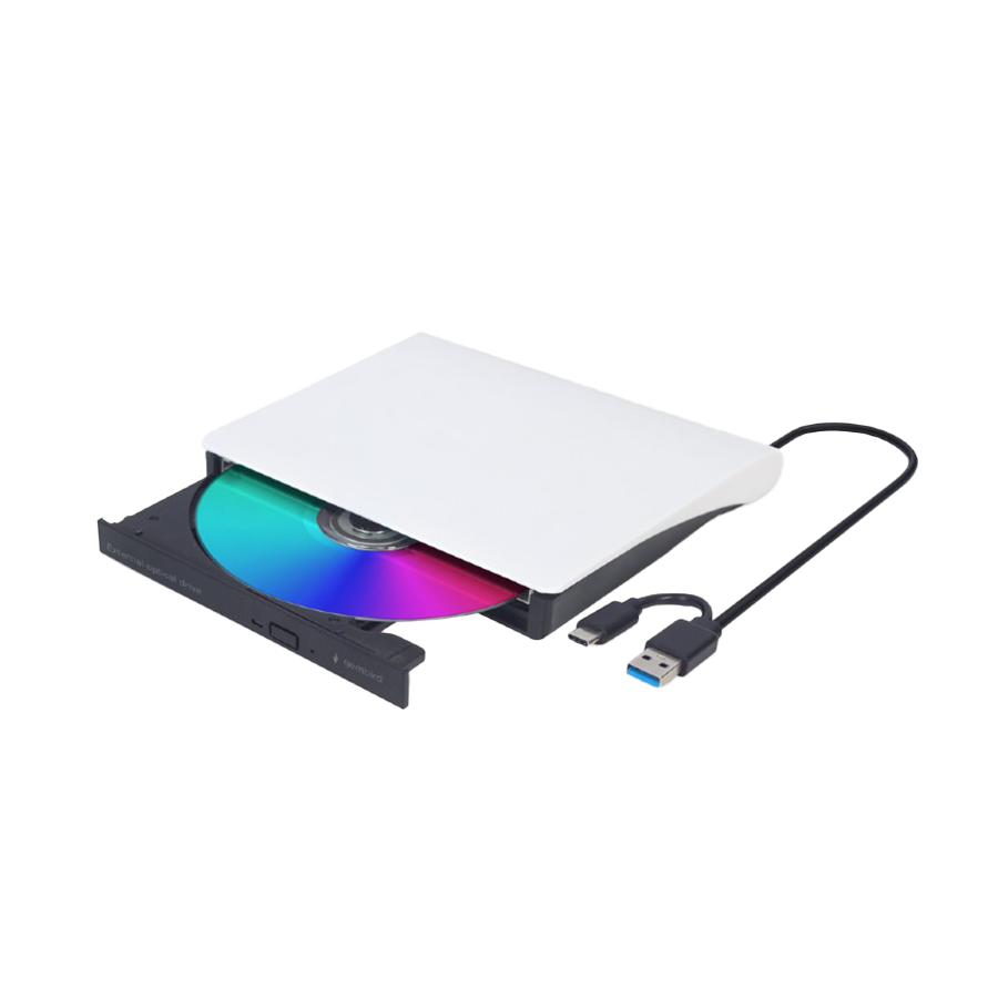 EXT.DVD RW GEMBIRD, USB+Type-C, USB 3.1 Gen. 1, DVD-USB-031-BW