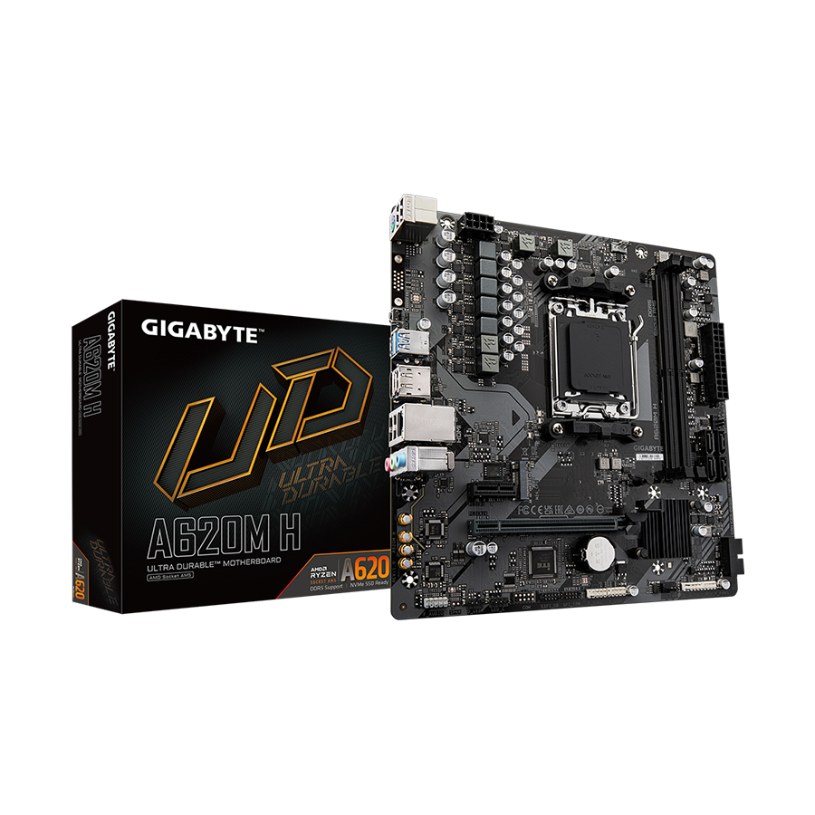 GIGABYTE MB A620M H 1.0 AMD A620;AM5;2xDDR5;M.2 RAID;HDMI,DP,mATX