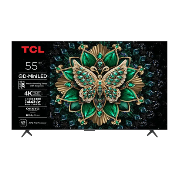 TCL 55″C6K 4K QD-Mini LED TV 144Hz Google TV; Game Master; Dolby Atmos; Onkyo 2.1; HDR Premium, 55C6K
